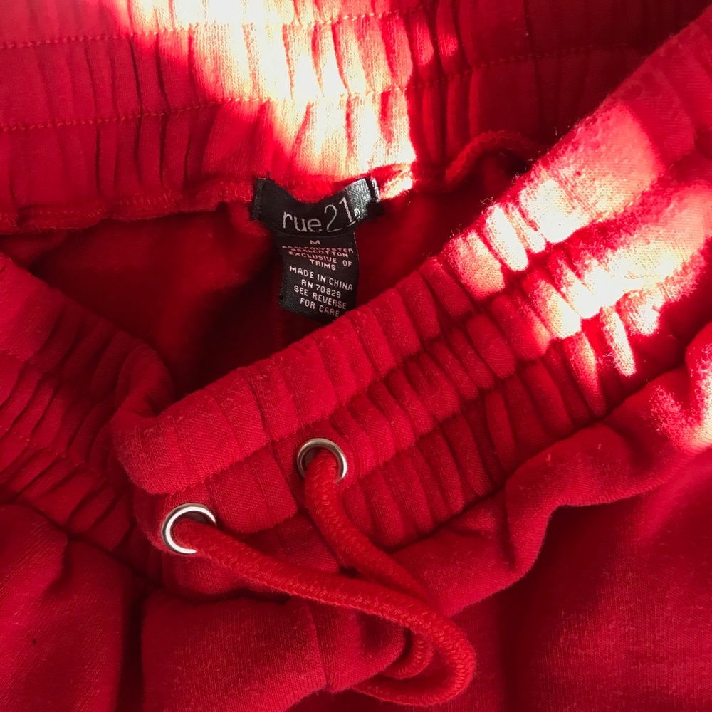 Red joggers
